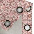 thumbnail image 4 of Ambesonne Coral Grommet Curtain, Vintage Art Deco Pattern, 50" x 96", Coral Pale Coral White, 4 of 6