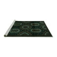 thumbnail image 2 of Ahgly Company Machine Washable Indoor Rectangle Persian Turquoise Blue Traditional Area Rugs, 7' x 10', 2 of 4