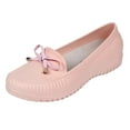 thumbnail image 2 of IUJSOY Womens Loafers Waterproof Rain Shoes Slip on Bowknot Garden Shoes Nurse Walking Shoes, 2 of 7