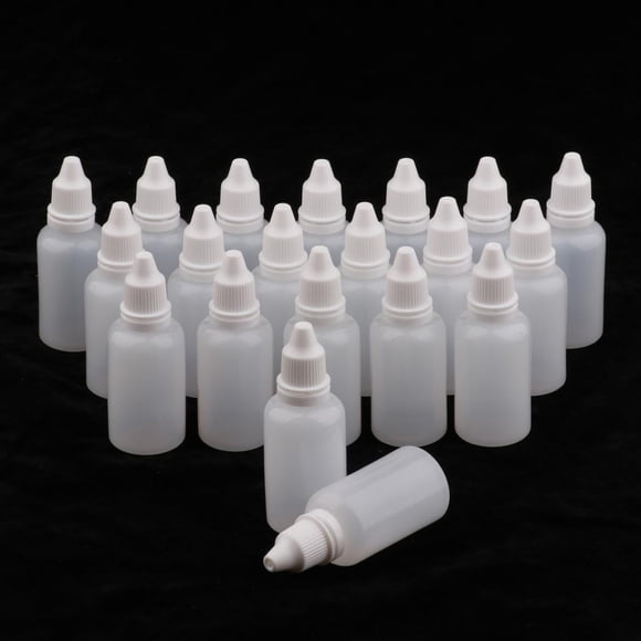 20 frascos cuentagotas, frascos de pipeta, frascos de líquido, frascos vacíos, frascos cuentagotas, frascos de farmacéutico, frascos de laboratorio