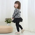 thumbnail image 5 of Toddler Girls Cotton Cable Knit Leggings Classic Solid Footless Tights Ankle Length Luster Stockings for Kids Black 1-3T, 5 of 10