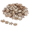 thumbnail image 5 of EHJRE 100Pcs Rustic Wooden Flowers Leaves Scrapbooking Embellishments Blank Wood Table, 5 of 8