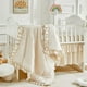 thumbnail image 1 of Set de ropa de cuna de 3 piezas Flysheep Beige con volante y acolchado, 1 of 7