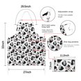 thumbnail image 7 of White Cow Black Spot Milk Pattern Apron-Garden Aprons for Women with Pockets-Cotton Linen Waterproof Kitchen Cooking Gardening Aprons Adjustable for Kitchen,Cooking,BBQ and Salon 33x27 Inch, 7 of 7