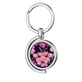 thumbnail image 1 of Flower Dark Art Deco Fashion Rotating Keychain Metal Keyring Holder, 1 of 2