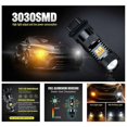 thumbnail image 3 of 2PCS Dual Color LED Bulb T25 3157 P27/7W 3030 16LED Canbus Car Reverse Brake Light Turn Signal Lamp White Amber, 3 of 5