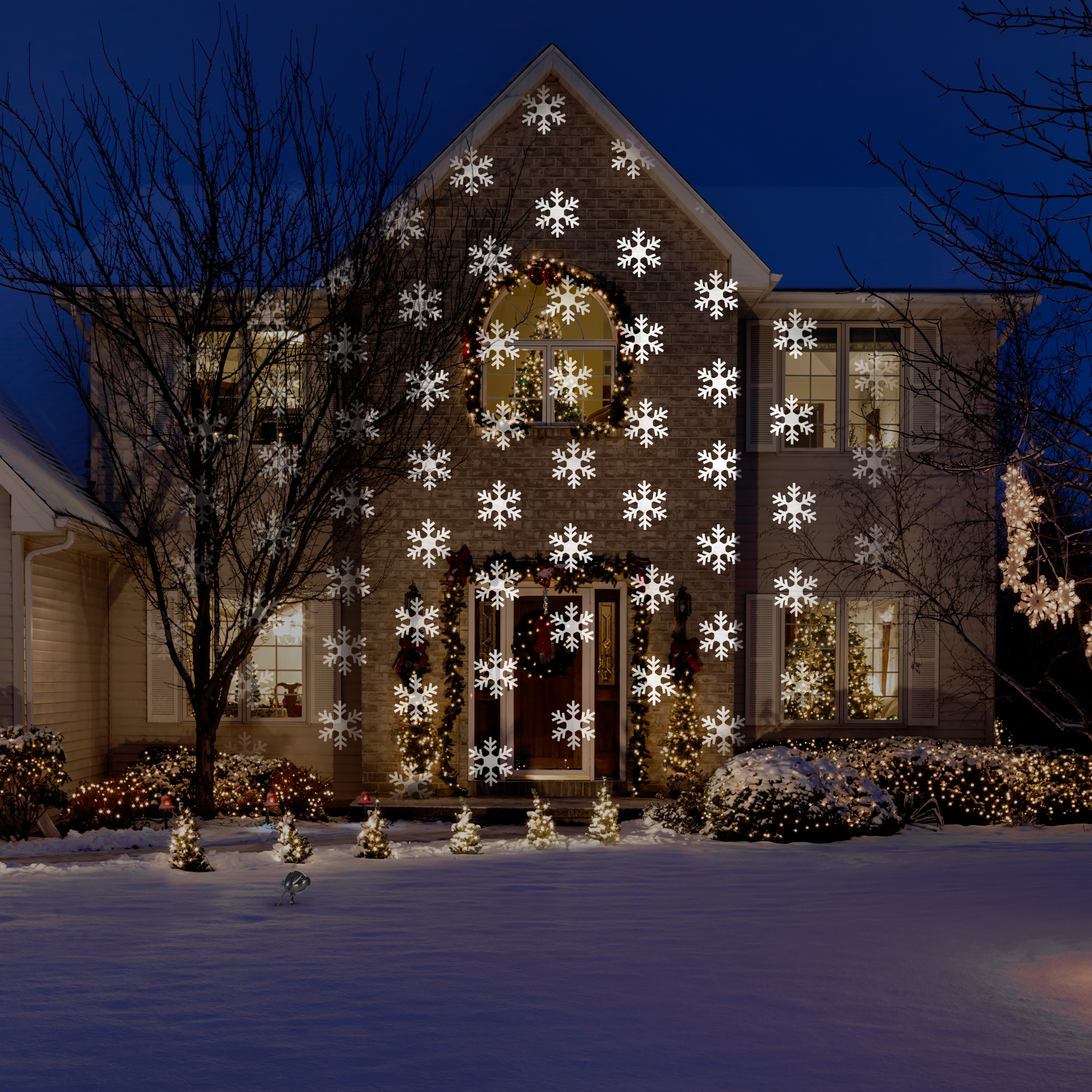 Christmas Lightshow Projection LED White Snowfall