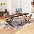 thumbnail image 3 of Fnova 78.74" Modern Desk, Wooden Computer Desk Writing Desk with Storage Shelf, Back Baffles & Metal Legs, for Living Room/Kitchen/Home Office, Easy Assembly, 3 of 13