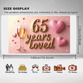 thumbnail image 6 of LUUFILx 65th Anniversary Celebration Backdrop Party Decoration Champagne Glasses Heart Background Banner for Romantic Event Ideal Photo Booth Decors, 6 of 8