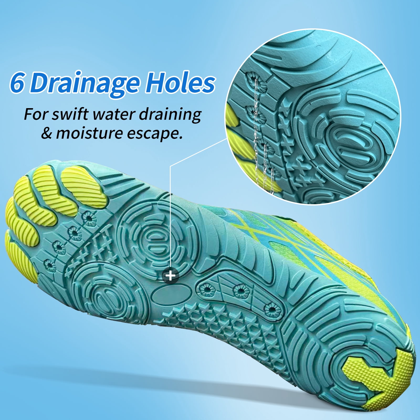 Hike Barefoot Water Shoes for Women Men Wide Toe Box Non-Slip Quick-Dry for Beach Hiking Swim