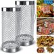 thumbnail image 2 of Cesta para barbacoa de 2 uds., cesta para barbacoa al aire libre, cubo para barbacoa de acero inoxidable oso de fresa Electrónica, 2 of 5