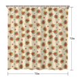 thumbnail image 5 of Pioneer Flower Floral Print Pattern Shower Curtain 72”x72", Bathroom Decorative Shower Curtain Set with 12 Hooks, Waterproof Washable, 5 of 6