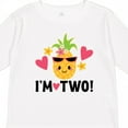 thumbnail image 4 of Inktastic 2nd Birthday Pineapple Girls Hawaiian Girls Long Sleeve Toddler T-Shirt, 4 of 5