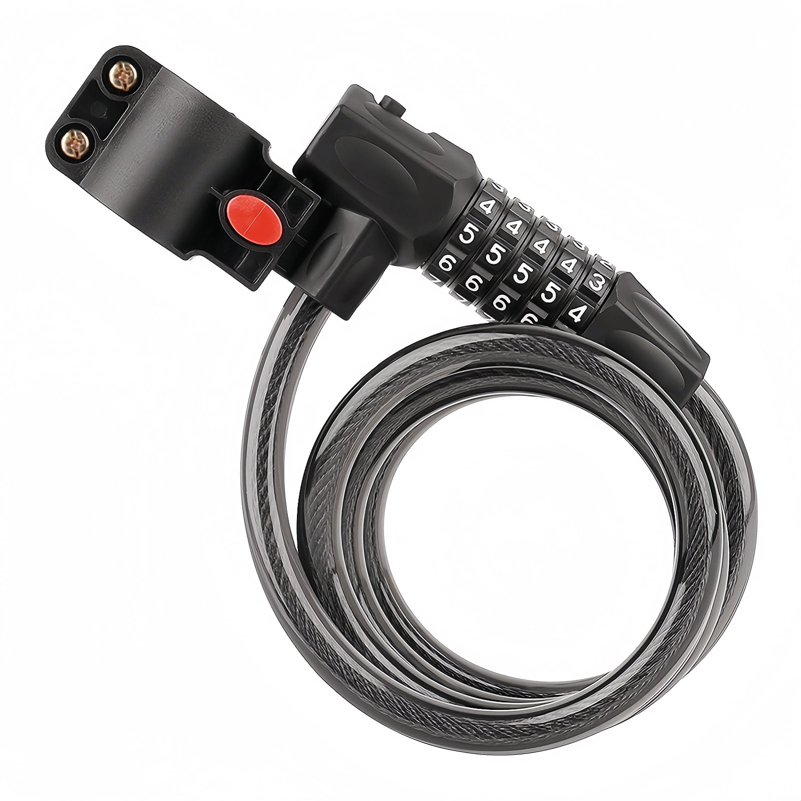 Fay Bless Dual Unlock Bike Anti-Theft Lock - Road/Mountain Dual Use, Five-Digit Password, Steel Cable Loop
