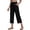 Black, variant on MEICHEN Womens Fashion Summer Essentials Clothing Women's Loose Casual Cotton and Linen Cropped Pants without Back Pockets Casual Pants for Women