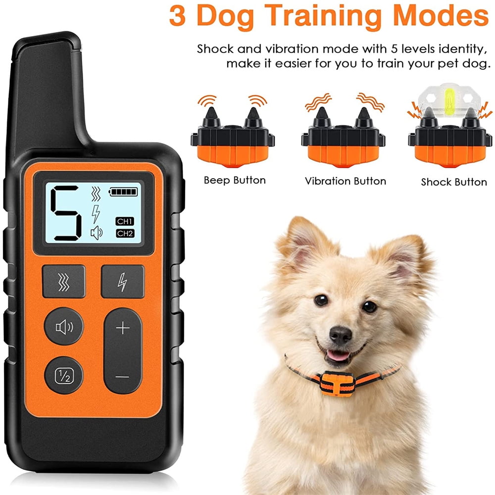 Dog Training Collar, Waterproof Shock Collars for Dog with Remote Range