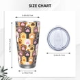 thumbnail image 4 of Lsque Cat Paw (2) Pattern 20oz Car Cup with Lid and Straw, Insulated Coffee Cup with Straw Topper, Spill Proof Travel Coffee Mug, Stainless Steel Tumble-Without Straw, 4 of 8