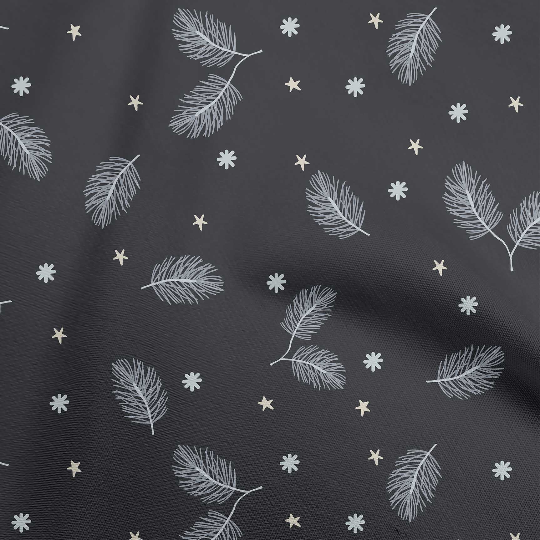 oneOone Georgette Viscose Black Fabric Christmas Feather Sewing Craft Projects Fabric Prints By Yard 42 Inch Wide