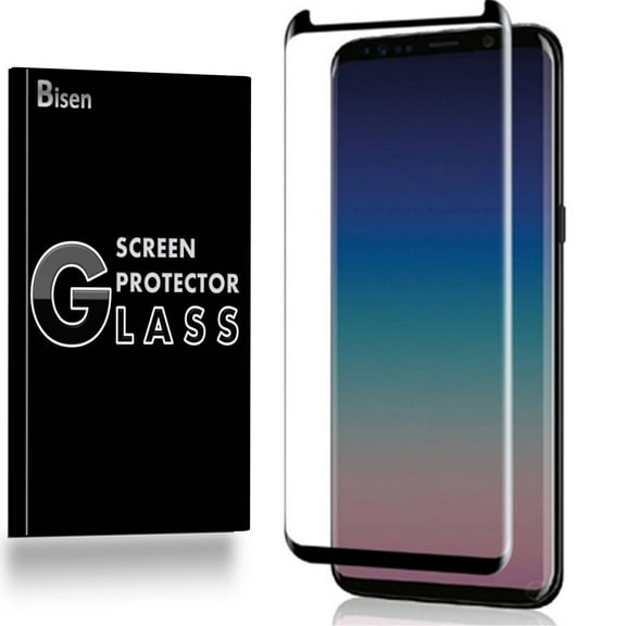 BISEN 3D Curved Tempered Glass Screen Protector [Full Coverage, Edge-To-Edge Protect] For Samsung Galaxy S9 (2018 Release)