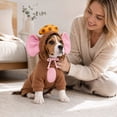 thumbnail image 2 of Dog Hoodie Warm Autumn Winter Pet Sweatshirt ,Brown Mouse Hoodie,L, 2 of 5
