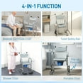 thumbnail image 4 of HOMCOM Shower Chair with Wheels, Bedside Commode Wheelchair for Seniors, 4 of 10