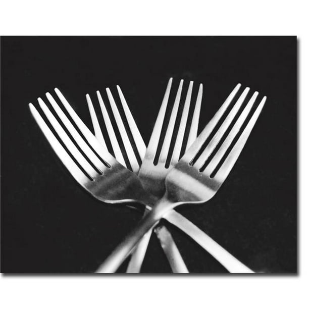 Fourchettes par Mike Feeley Premium Giclée en Toile Emballée dans une Galerie d'Art - Prêt-à-Accrocher - Moyen&44; 16 x 20 x 1,5 Po.