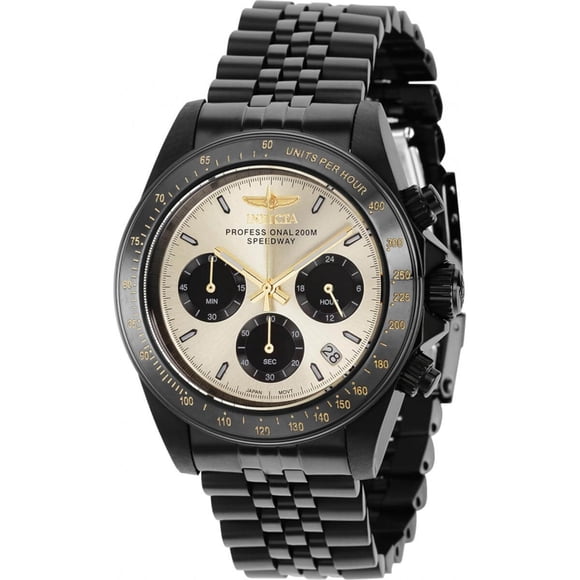 Invicta 36738 Men's Speedway Chronograph Black and Gold Dial Watch