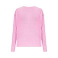 thumbnail image 5 of Loopsun Womens Winter Tops, Long Sleeve T Shirts for Women, Women's Fashion Comfortable Solid Long Sleeve Round Neck Elegant Top Pink, XXL, 5 of 5