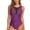 A-Purple37, variant on Womens One Piece Swimsuit Mesh Sheer Tummy Control Bathing Suit Ruched Sleeveless Crewneck Swimwear Comfy Beachwear