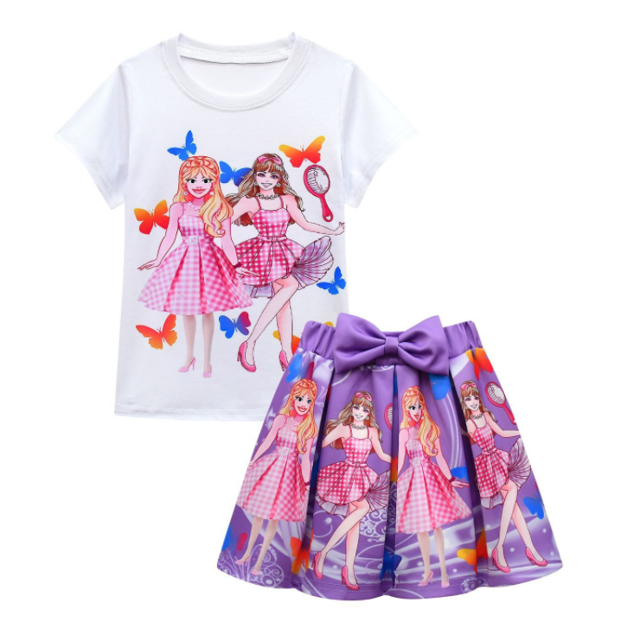 Robe de Cosplay pour Enfants Mode Été Jupe Adorable pour Filles avec Sac Chapeau