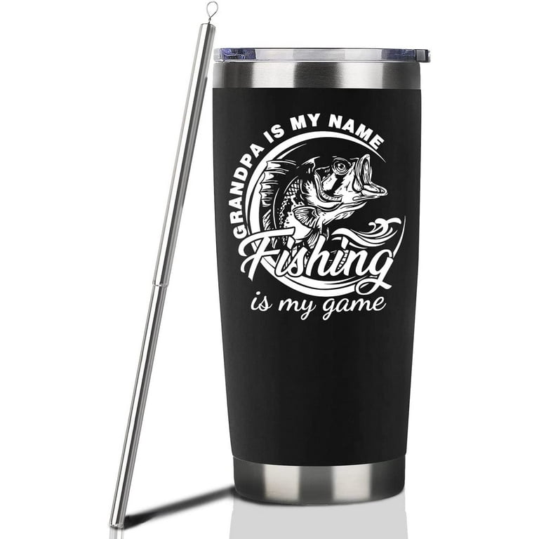 Fishing Gifts For Men Gifts for Fathers Day For Grandpa 20oz Black Fishing  Is My Game Travel Tumbler Birthday Gift For Grandpa Christmas Presents For  Papa Fishing Lover Travel Cup With Lid