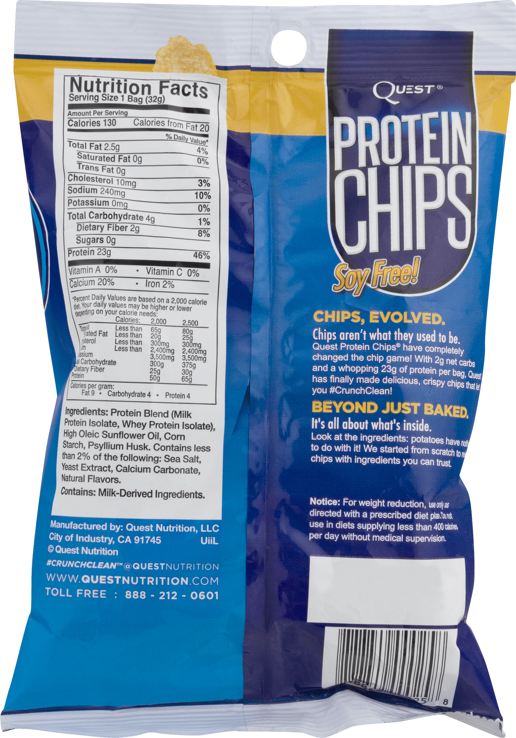 Quest Chips, 23 Grams of Protein, Sea Salt, 1.125 Oz, 1 Ct