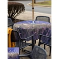 thumbnail image 6 of Square Outdoor Tablecloth with Umbrella Hole Spring Floral Outside Table Cloth Waterproof Patio Table Cover Pastoral Flowers Oil Painting Modern Art Purple Zipper Tablecloths for Picnic 54x54 Inch, 6 of 8