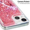 thumbnail image 5 of Case for iPhone 14, iPhone 14 Case Cute Pink Glitter Luxury Sparkle Liquid for Girls Women Quicksand Clear Soft TPU Protective Phone Case for iPhone 14 Pink High Heel, 5 of 10