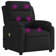 thumbnail image 1 of vidaXL Fauteuil Inclinable de Massage en Tissu Noir, 1 of 5