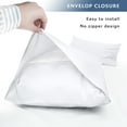 thumbnail image 4 of Queen Size 400 Thread Count Cotton Pillowcases Set of 2, Solid Percale Envelope Closure Pillow Cases by SimpleField - Soft, Smooth & Breathable (White, 20 x 30 inches), 4 of 6