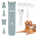 thumbnail image 3 of Dogs Hair Clippers Grooming Kit with Nail Grinder Low Noise Dog Grooming Clipper Kit Cordless Electric Pet Clippers 4-in-1Dog Hair Trimmer with 4 Interchangeable Blade Head, 3 of 9