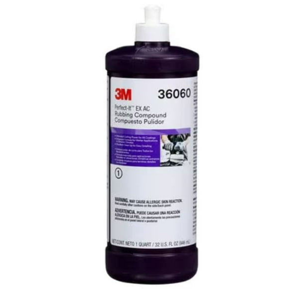 3M Rubbing Compound 36060 Perfect-It; Liquid; White; 1 Quart Bottle; Single