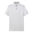 thumbnail image 5 of Men's Waffle Textured Polo Shirts Summer Short Sleeve Button Golf Shirt Stretch Moisture Wicking Performance Tee Collared Top, 5 of 5