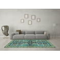 thumbnail image 3 of Ahgly Company Indoor Rectangle Abstract Light Blue Modern Area Rugs, 8' x 12', 3 of 4