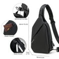 thumbnail image 4 of Tinyat Crossbody Bag for Men Black Diagonal Zipper Outdoor Hiking Anti-Theft Waterproof Shoulder Bag, 4 of 7