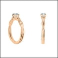 thumbnail image 4 of ALLORYA 0.25 Carat Round Lab Grown White Diamond Solitaire Intertwined Strands Engagement Ring for Women in 10K Solid Rose Gold, Size 7.5, 4 of 6