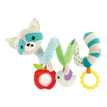 Infantino Spiral Activity Toy, Hook-on Toy, 0-12 Months, Multicolor Raccoon