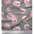 thumbnail image 1 of Soimoi Gray Viscose Chiffon Fabric Flower Watercolor Print Fabric by The Yard 42 Inch Wide, 1 of 3