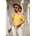 thumbnail image 4 of Richie House Women's Summer Casual Sexy V Neck Patch Pocket Tee Loose Top Tshirt ARH2022-B-XL, 4 of 4
