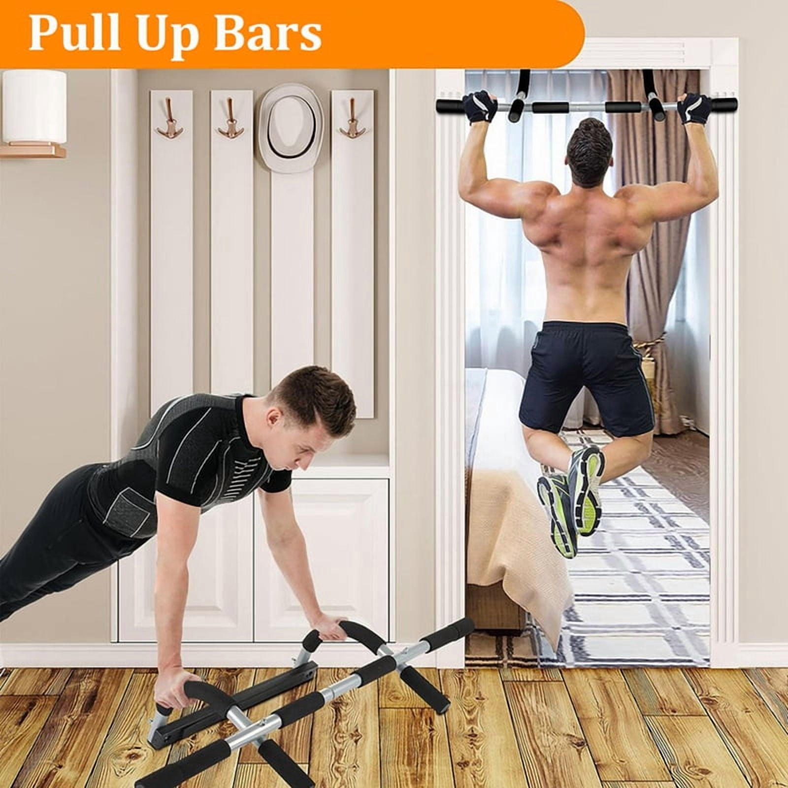 Wall Mounted Pull Up Bar - Chin Up Bar for Doorway, Multi-Gym Home Fitness Equipment with Enhanced Door Frame Protection,1 * Chin Up Bar