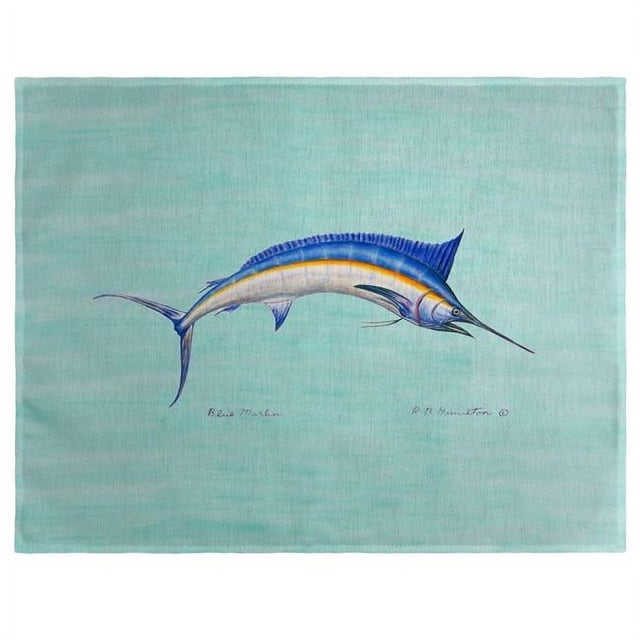 Tapis de Place Marlin Bleu sur Sarcelle