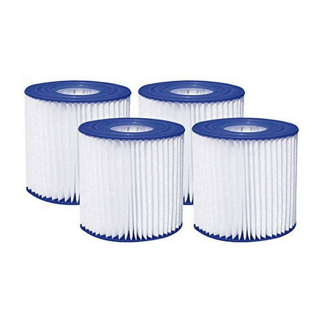 Summer Waves Cartouche de Filtre Type D 4,13 x 3,75, Lot de 4