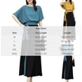 thumbnail image 5 of Favoffer Women's Color Block 2-Piece Casual Outfit Short Sleeve Tie-Waist Top and Wide Leg Pants Set, 5 of 8