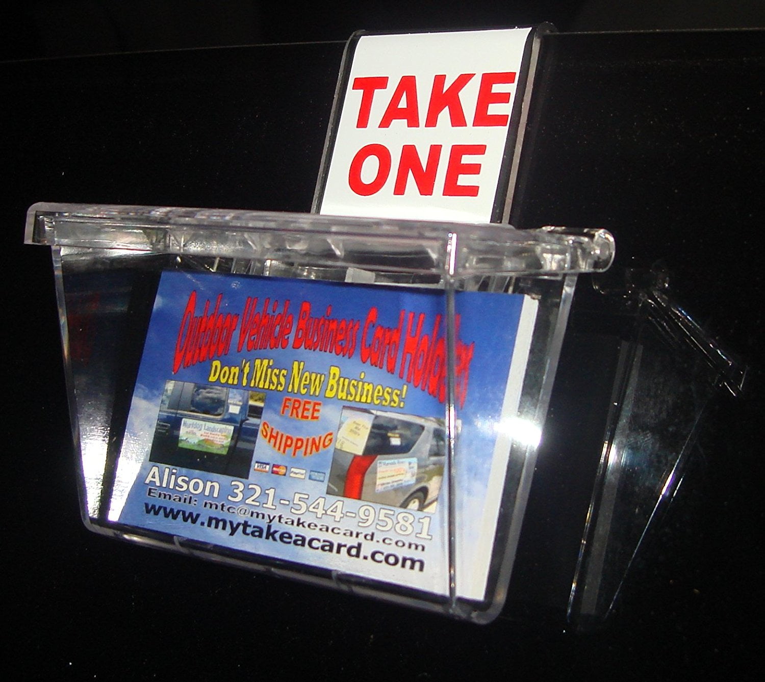 Outdoor Business Card Holder Clear Lid, CLEAR LID Outside Outdoor